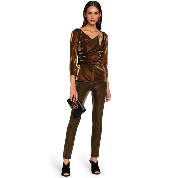 Roberto Cavalli *NEW* Lurex Wool Blend Legging Trouser - Picture 2 of 16